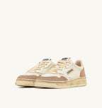 MEDALIST LOW SUPER VINTAGE IN PELLE E SUEDE BIANCO E PHARD