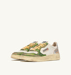 MEDALIST LOW SUPER VINTAGE IN PELLE GUN E VERDE