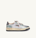 MEDALIST LOW SUPER VINTAGE IN PELLE METALLIZZATA ARGENTO