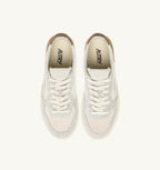 MEDALIST LOW TRICOLOR IN SUEDE BIANCO CIGAR E VAPOR UOMO