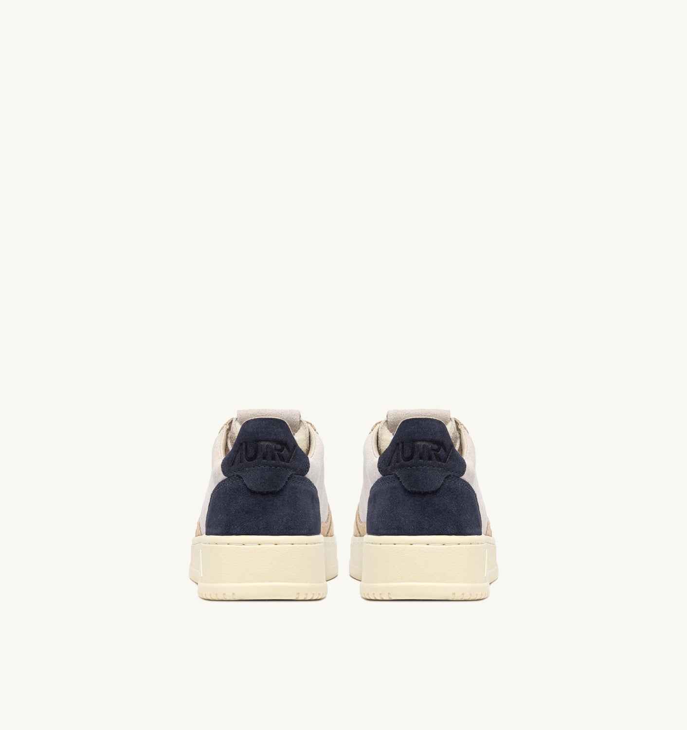 MEDALIST LOW TRICOLOR IN SUEDE BIANCO SAND E BLUE SPACE UOMO