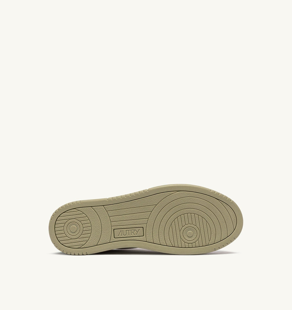 MEDALIST LOW TRICOLOR IN SUEDE BIANCO SAND E GREY GREEN