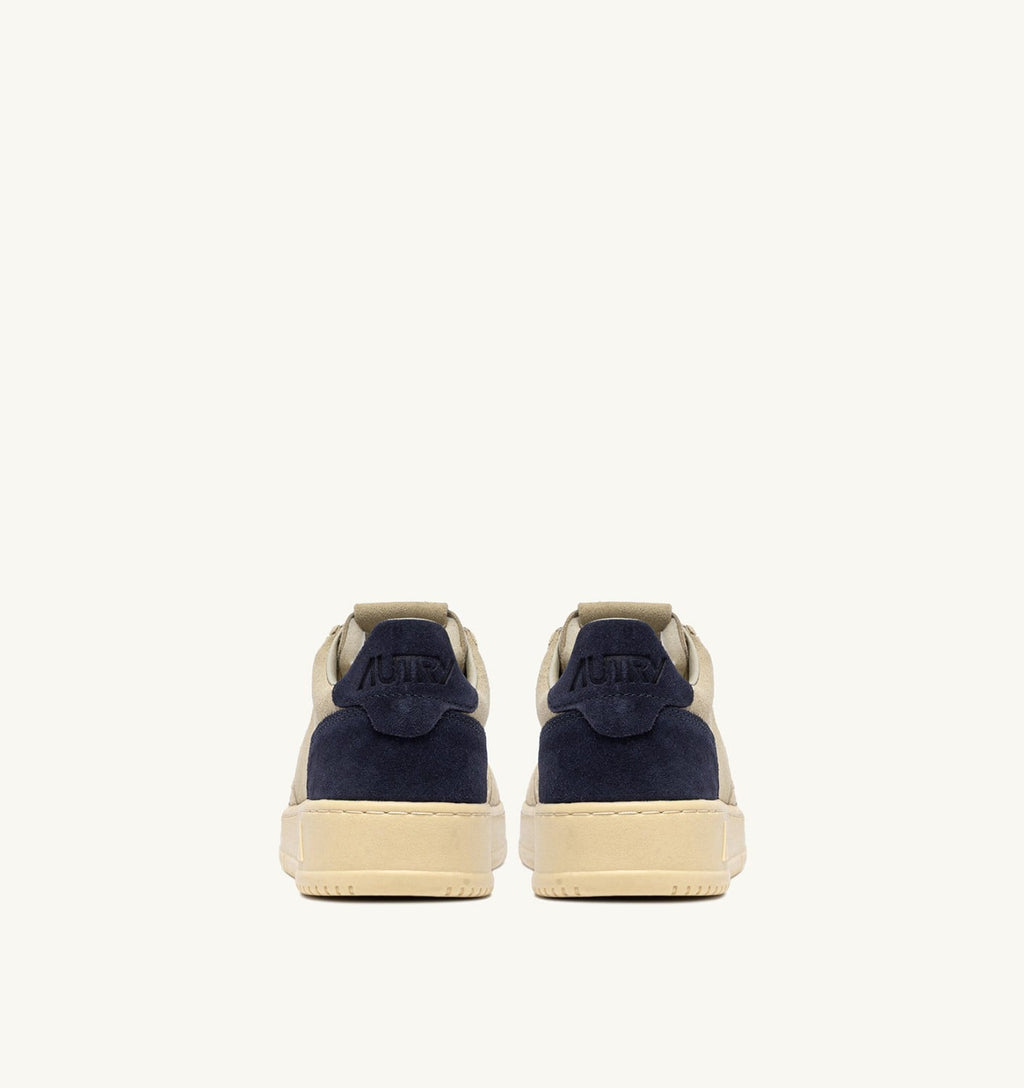 MEDALIST LOW TRICOLOR IN SUEDE ECRU PAPYRUS E BLUE SPACE