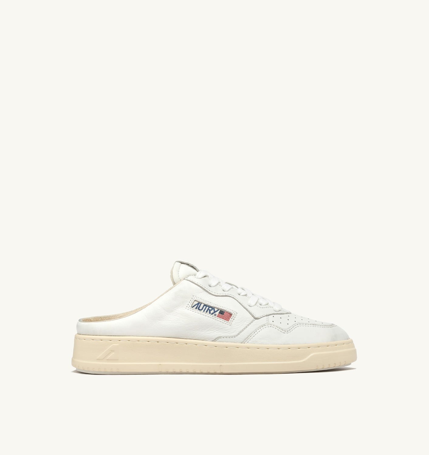 MEDALIST MULE IN NAPPA BIANCO UOMO