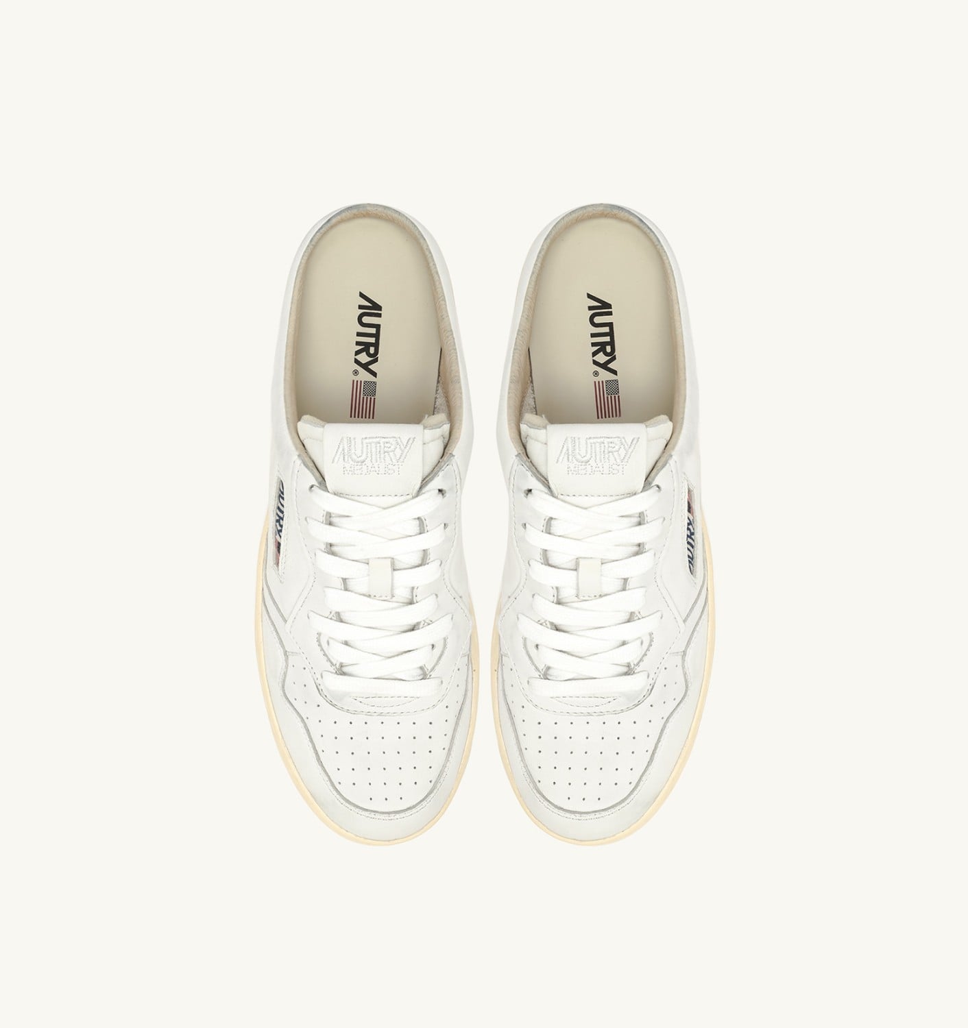MEDALIST MULE IN NAPPA BIANCO UOMO