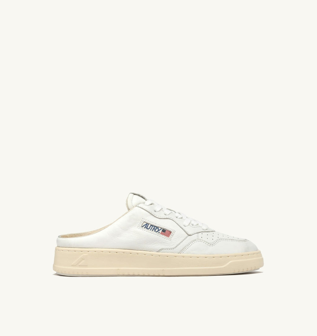 MEDALIST MULE IN NAPPA BIANCO DONNA