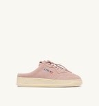 MEDALIST MULE IN SUEDE SILK