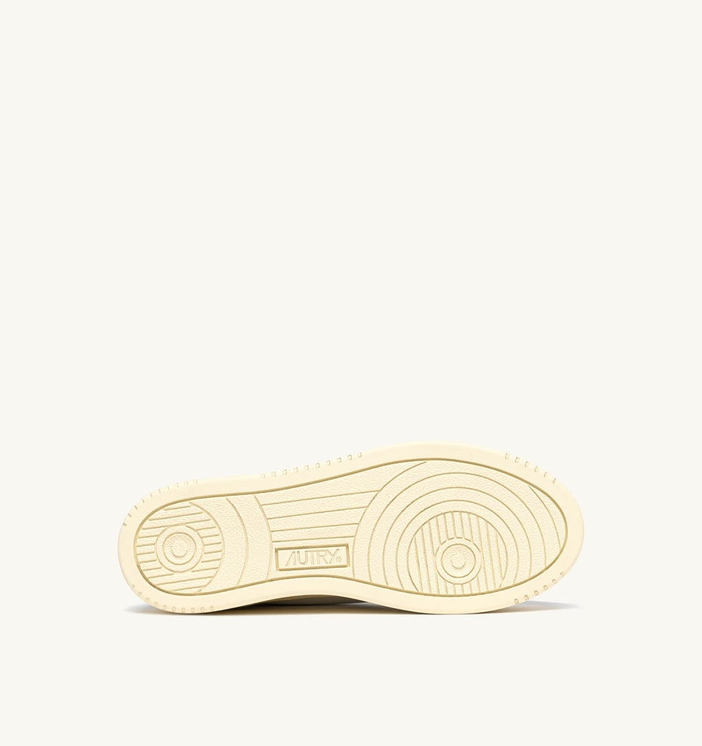 MEDALIST PLATFORM IN PELLE SEAGRASS E BIANCO