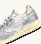 REELWIND IN NYLON E PELLE METALLIZZATA ARGENTO