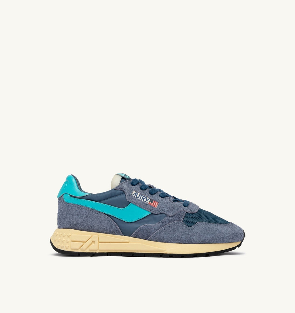 REELWIND LOW IN NYLON E SUEDE AGATA E BLUE CURACAO