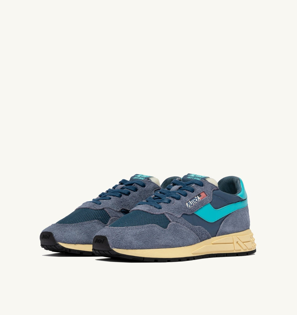 REELWIND LOW IN NYLON E SUEDE AGATA E BLUE CURACAO