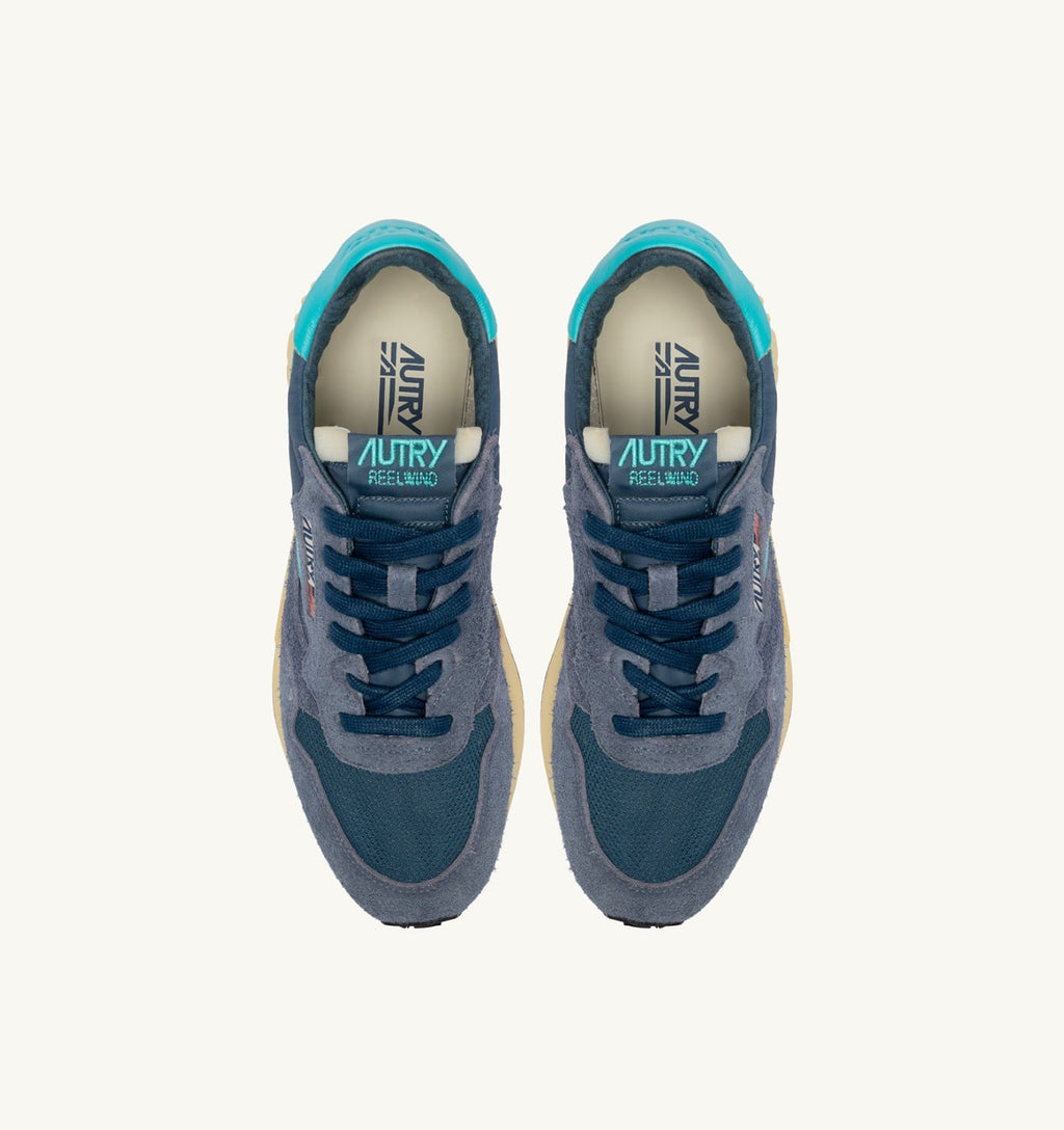 REELWIND LOW IN NYLON E SUEDE AGATA E BLUE CURACAO