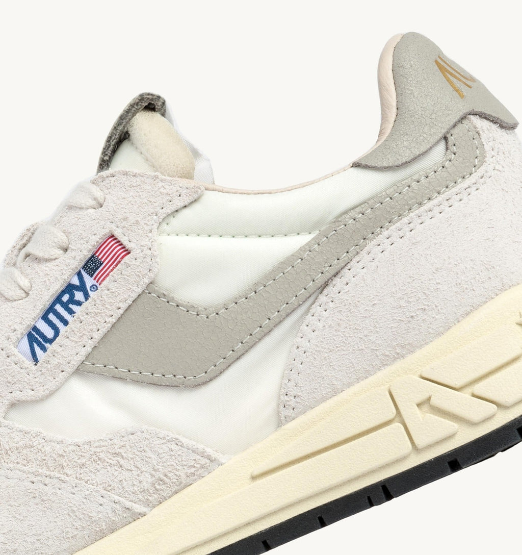 REELWIND LOW IN NYLON E SUEDE BIANCO
