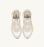 REELWIND LOW IN NYLON E SUEDE BIANCO E ARGENTO