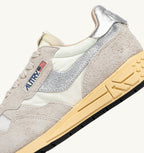 REELWIND LOW IN NYLON E SUEDE BIANCO E ARGENTO