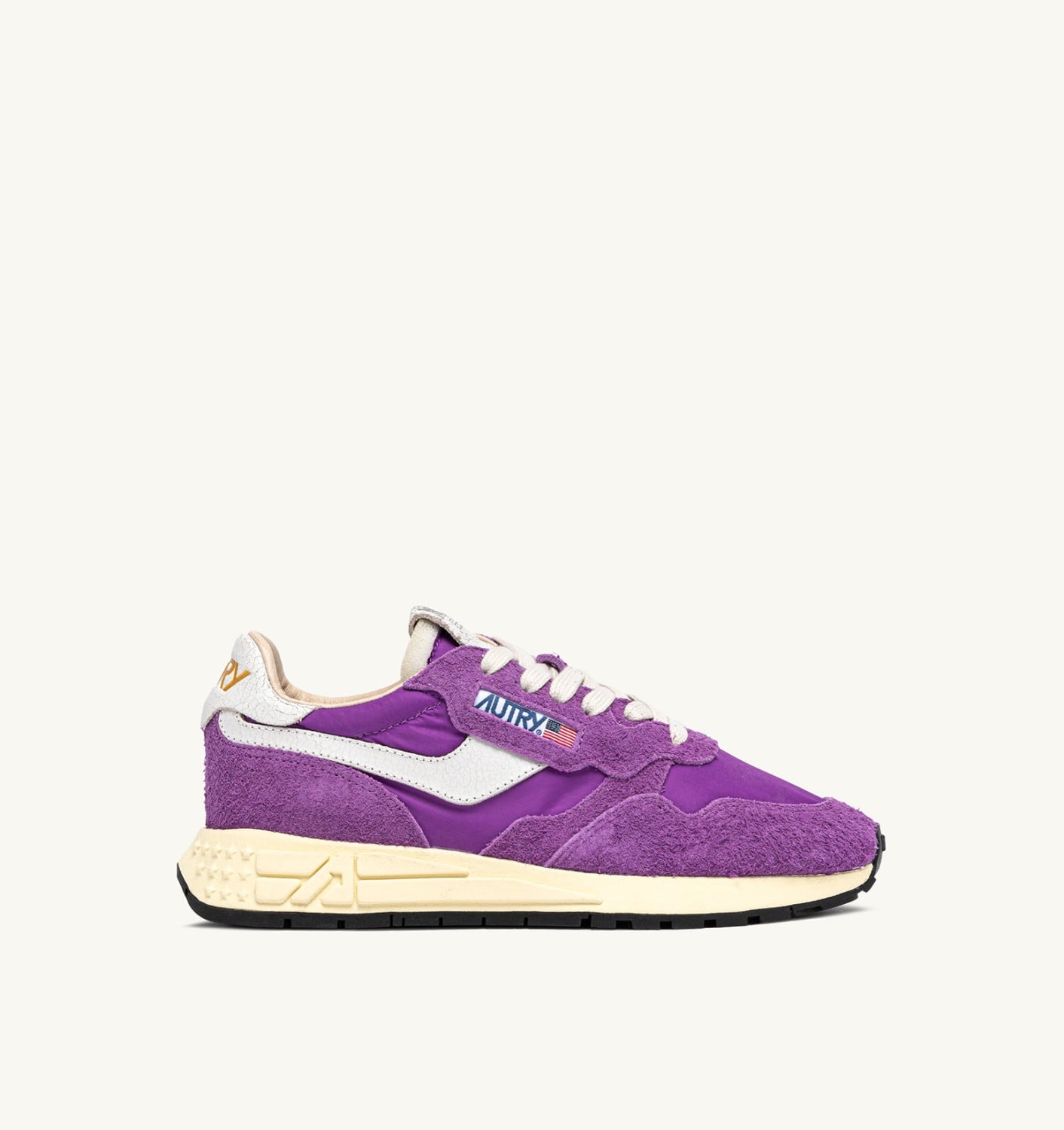 REELWIND LOW IN NYLON E SUEDE BIANCO E DEWBERRY