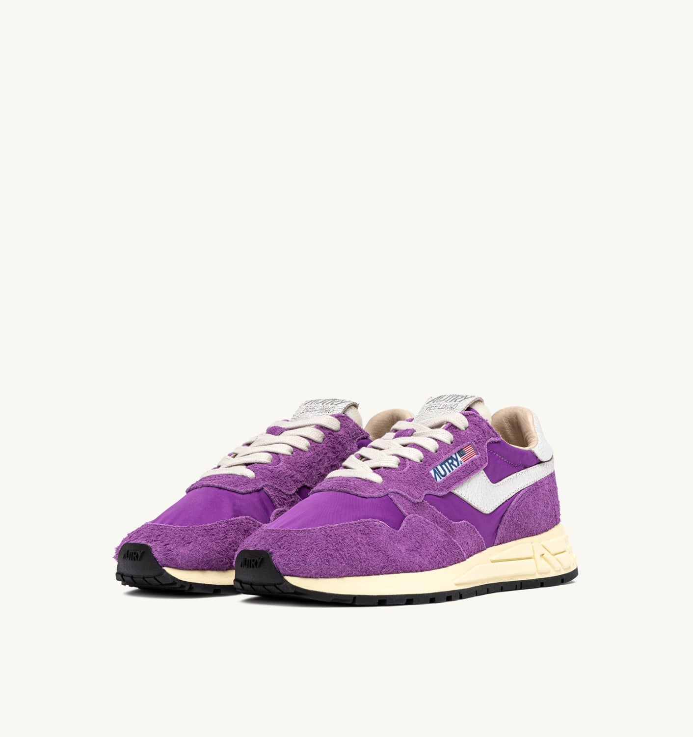 REELWIND LOW IN NYLON E SUEDE BIANCO E DEWBERRY