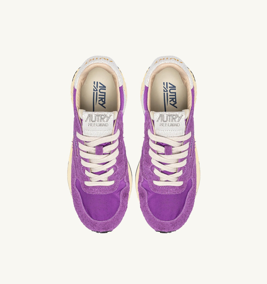 REELWIND LOW IN NYLON E SUEDE BIANCO E DEWBERRY