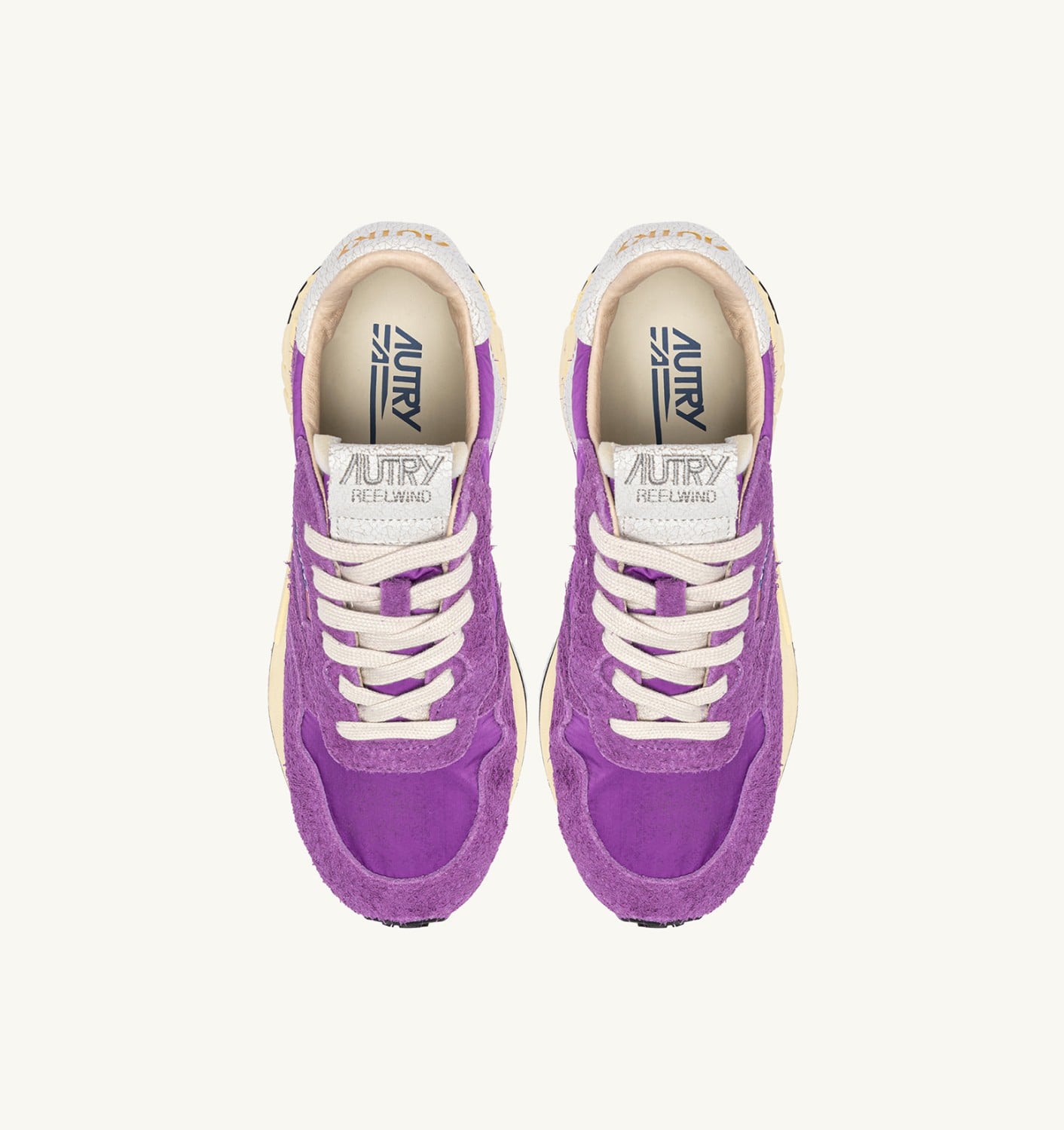 REELWIND LOW IN NYLON E SUEDE BIANCO E DEWBERRY