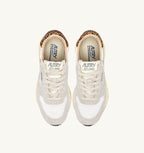 REELWIND LOW IN NYLON E SUEDE BIANCO E LEOPARD