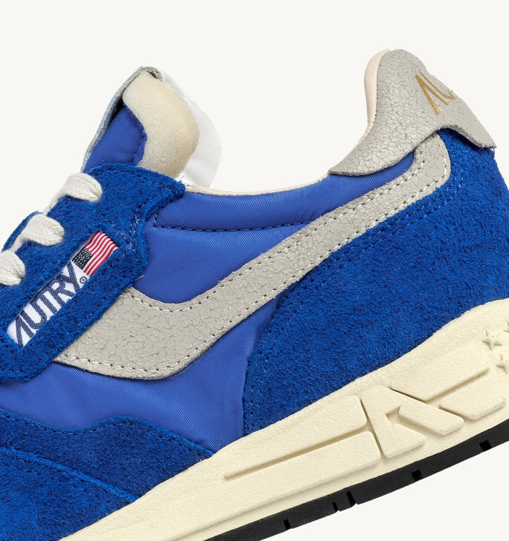 REELWIND LOW IN NYLON E SUEDE BLU