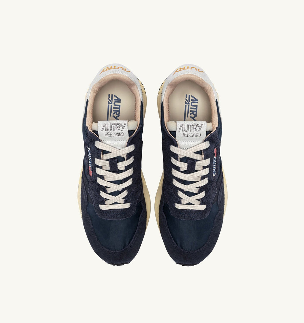REELWIND LOW IN NYLON E SUEDE BLUE SPACE E BIANCO DONNA