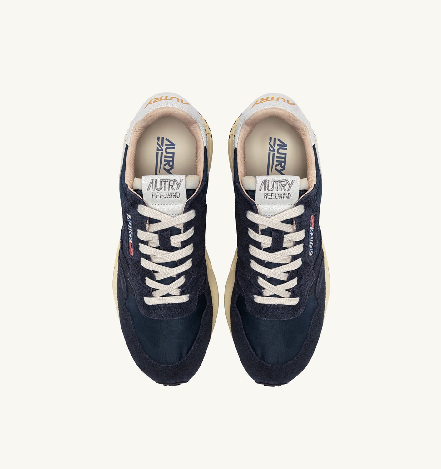REELWIND LOW IN NYLON E SUEDE BLUE SPACE E BIANCO DONNA