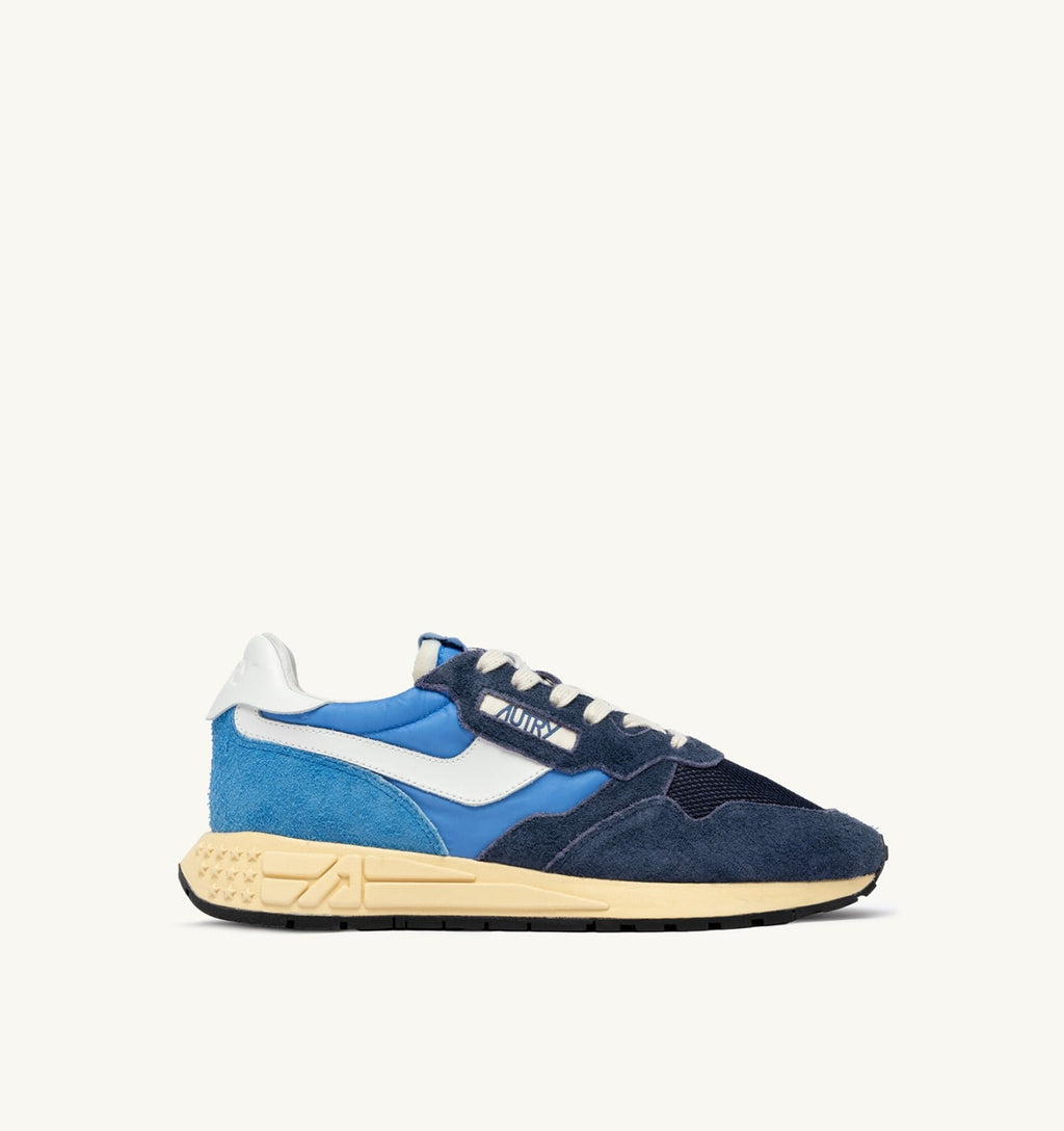 REELWIND LOW IN NYLON E SUEDE BLUETTE E DIGITAL BLU