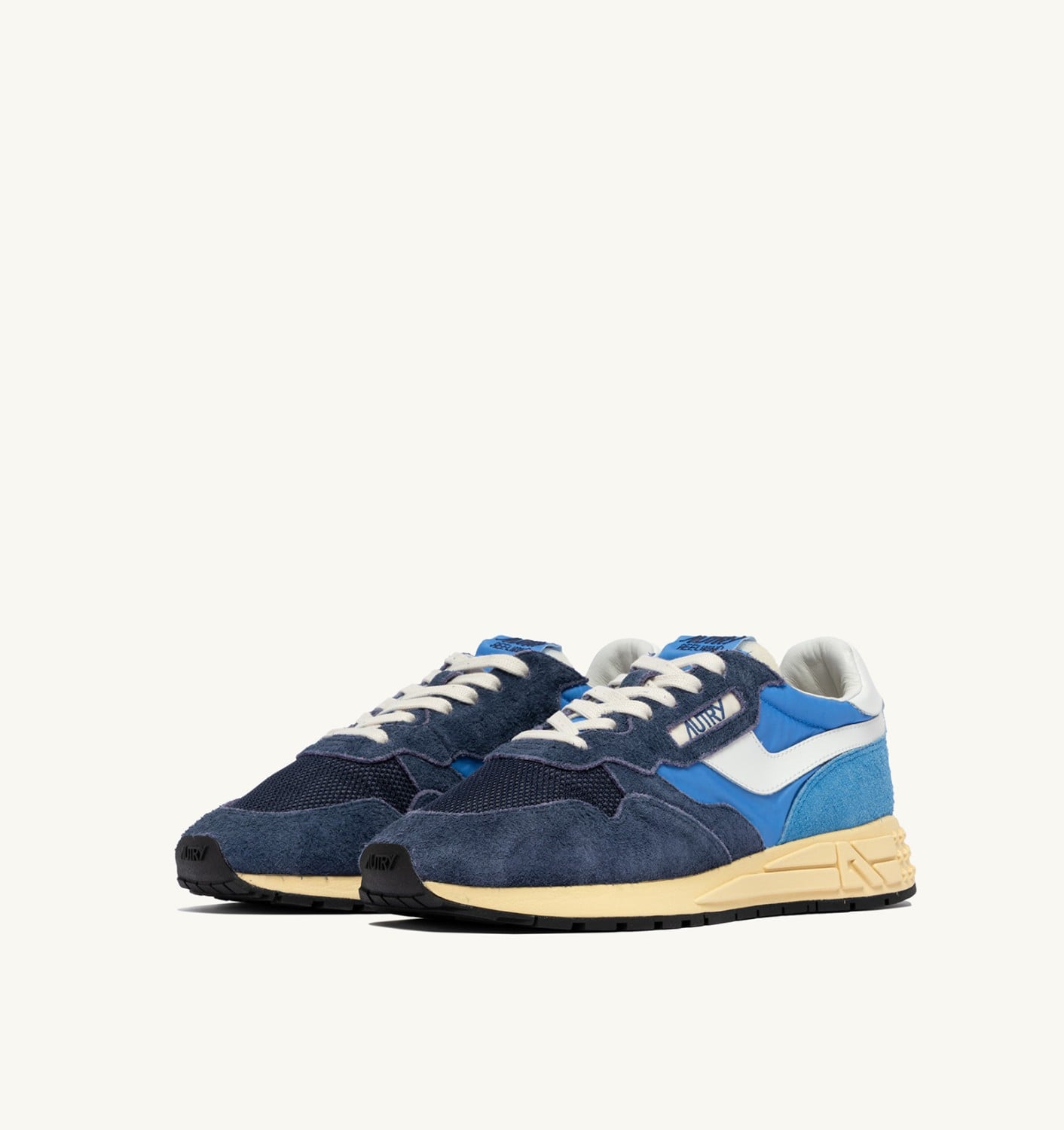 REELWIND LOW IN NYLON E SUEDE BLUETTE E DIGITAL BLU
