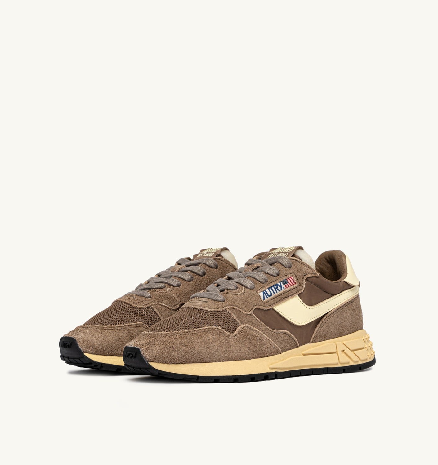 REELWIND LOW IN NYLON E SUEDE COCCO E RUTABAGA