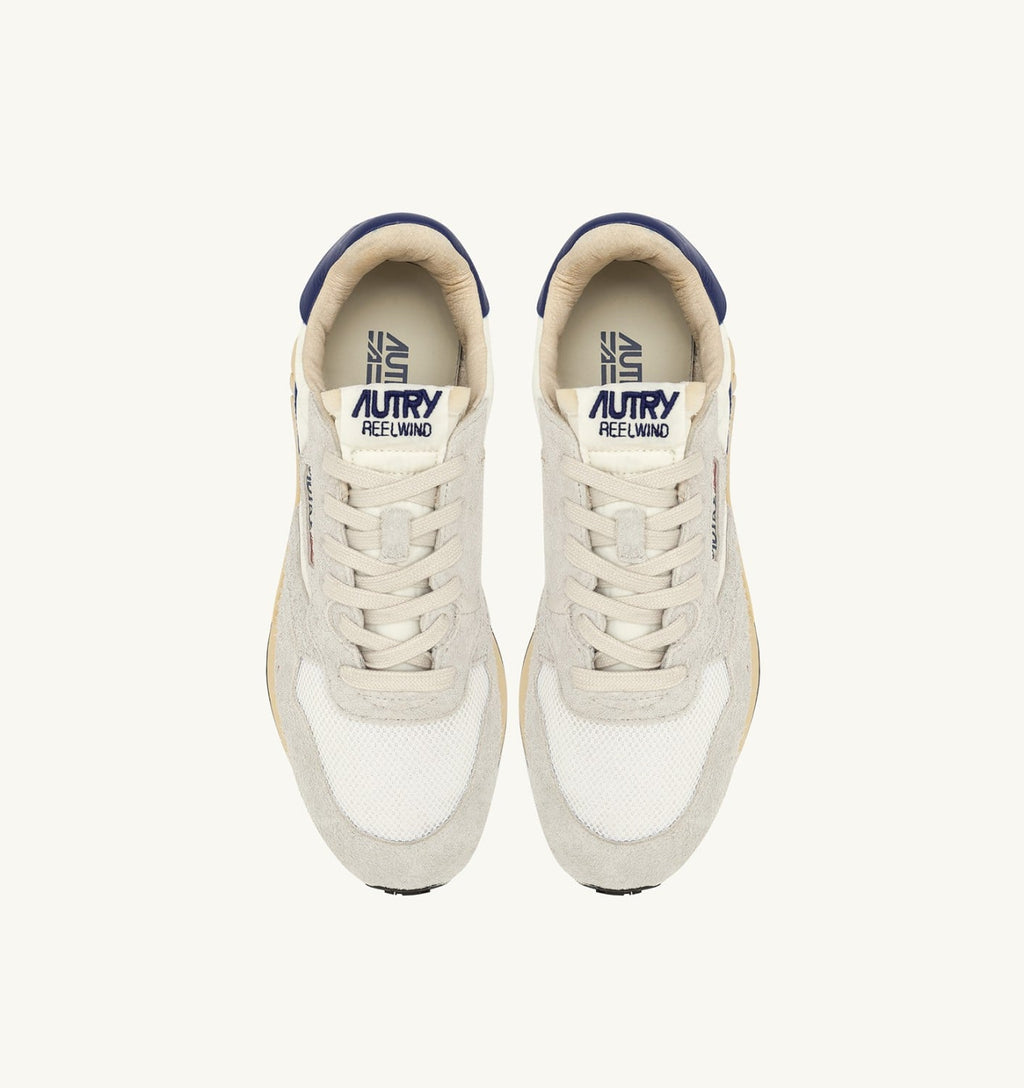 REELWIND LOW IN NYLON E SUEDE BIANCO E LIMOGES UOMO