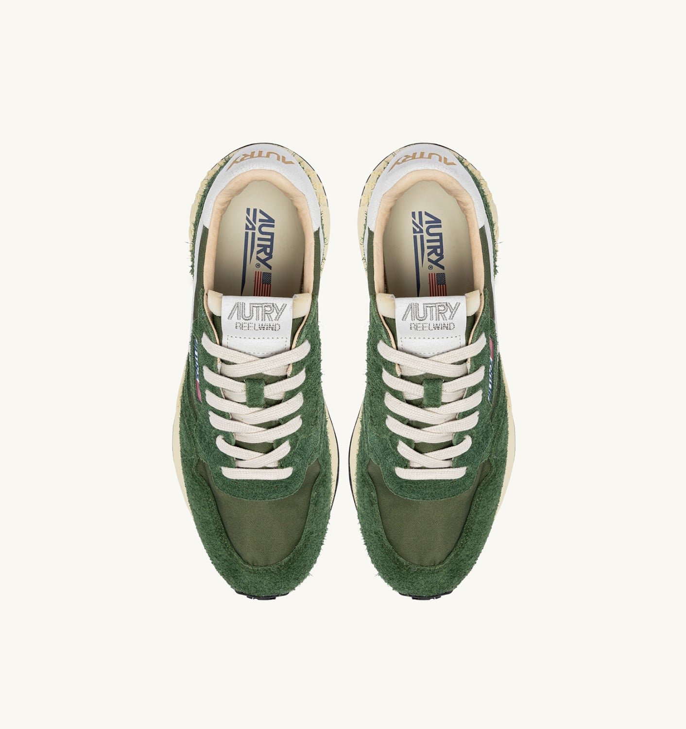 REELWIND LOW IN NYLON E SUEDE MILITARY