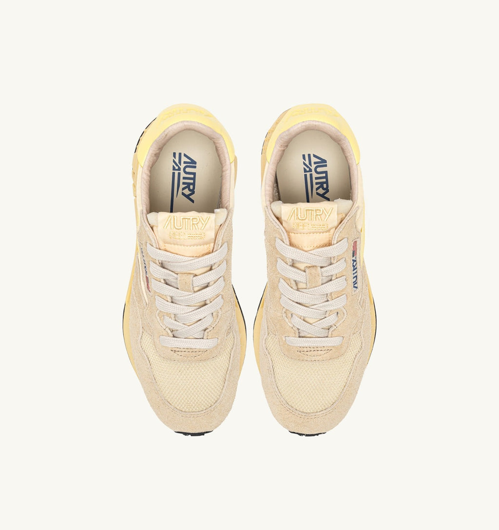 REELWIND LOW IN NYLON E SUEDE ECRU E LEMON MERINGUE
