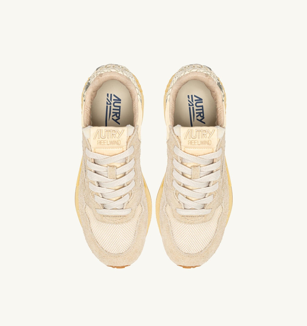 REELWIND LOW IN NYLON E SUEDE ECRU E ROCK