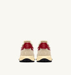 REELWIND LOW IN NYLON E SUEDE ECRU E ROSSO