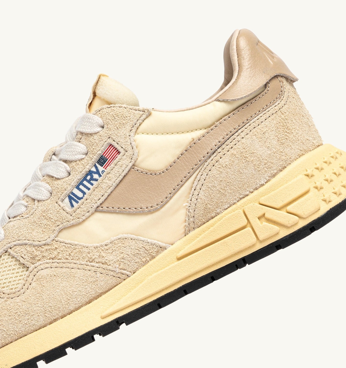 REELWIND LOW IN NYLON E SUEDE ECRU E WHITE PEPPER DONNA