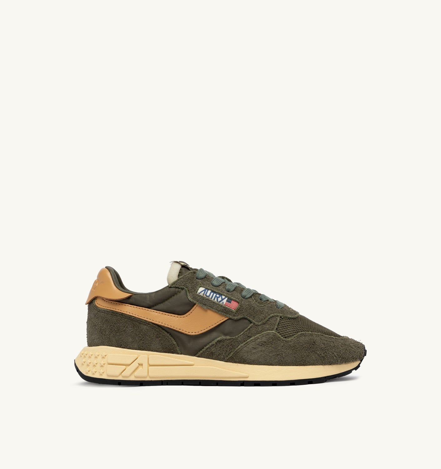 REELWIND LOW IN NYLON E SUEDE KAHKI E TAFFY