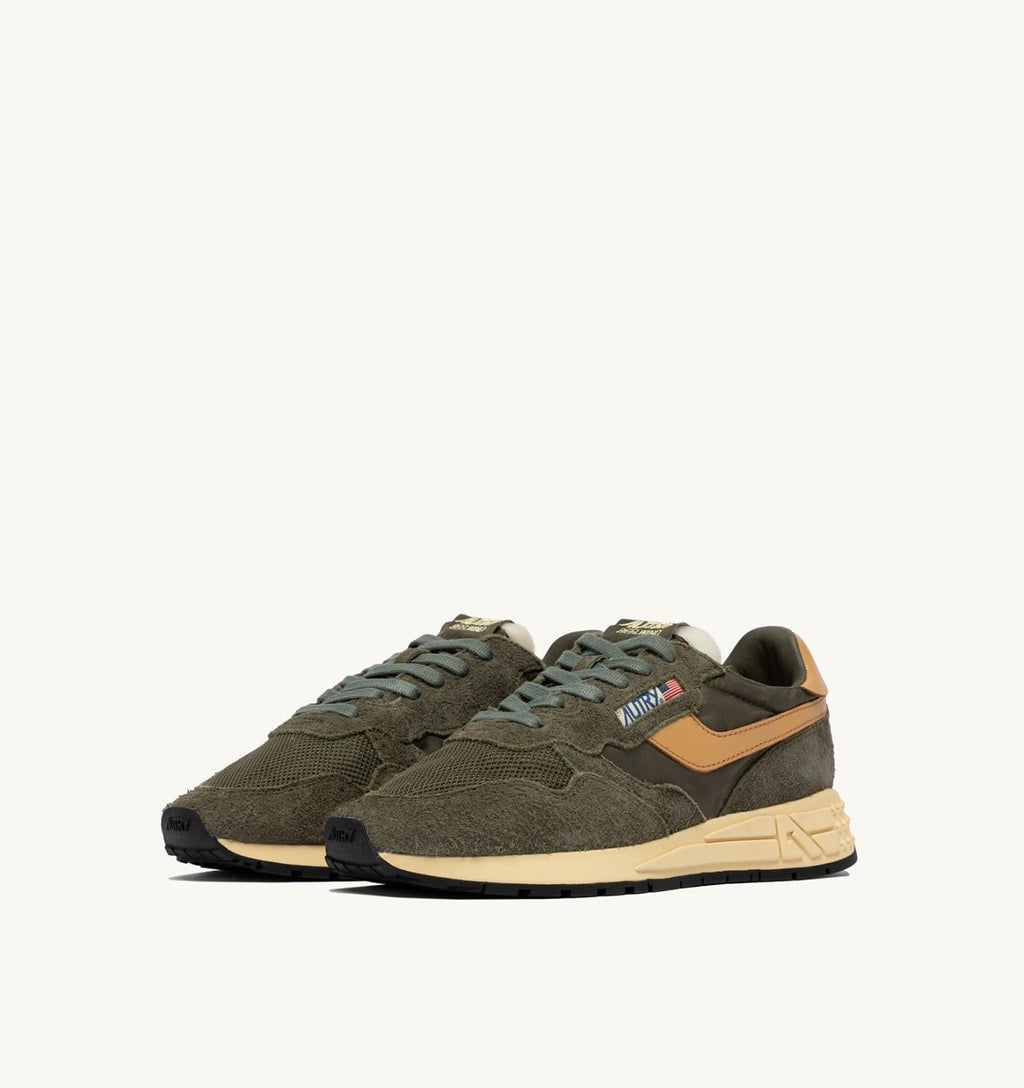 REELWIND LOW IN NYLON E SUEDE KAHKI E TAFFY