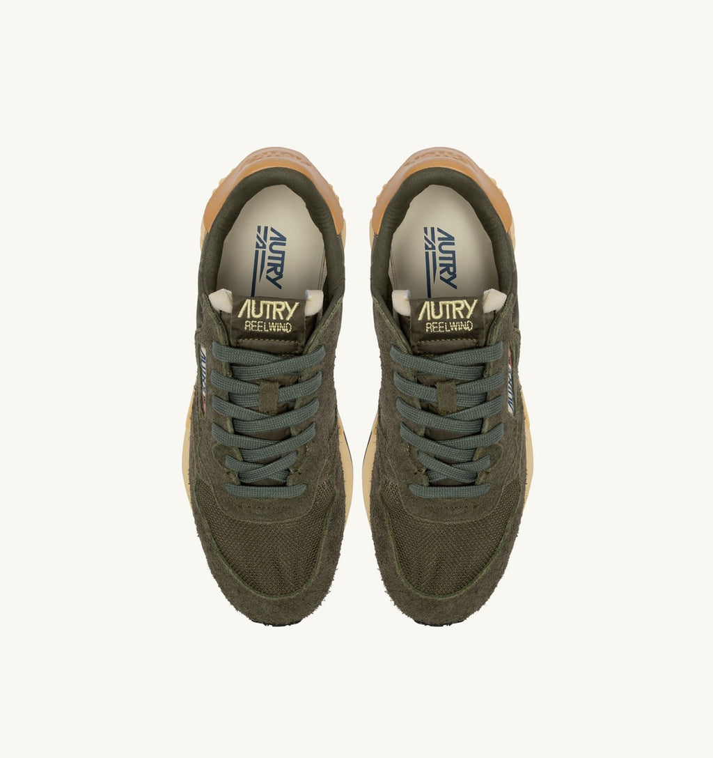 REELWIND LOW IN NYLON E SUEDE KAHKI E TAFFY