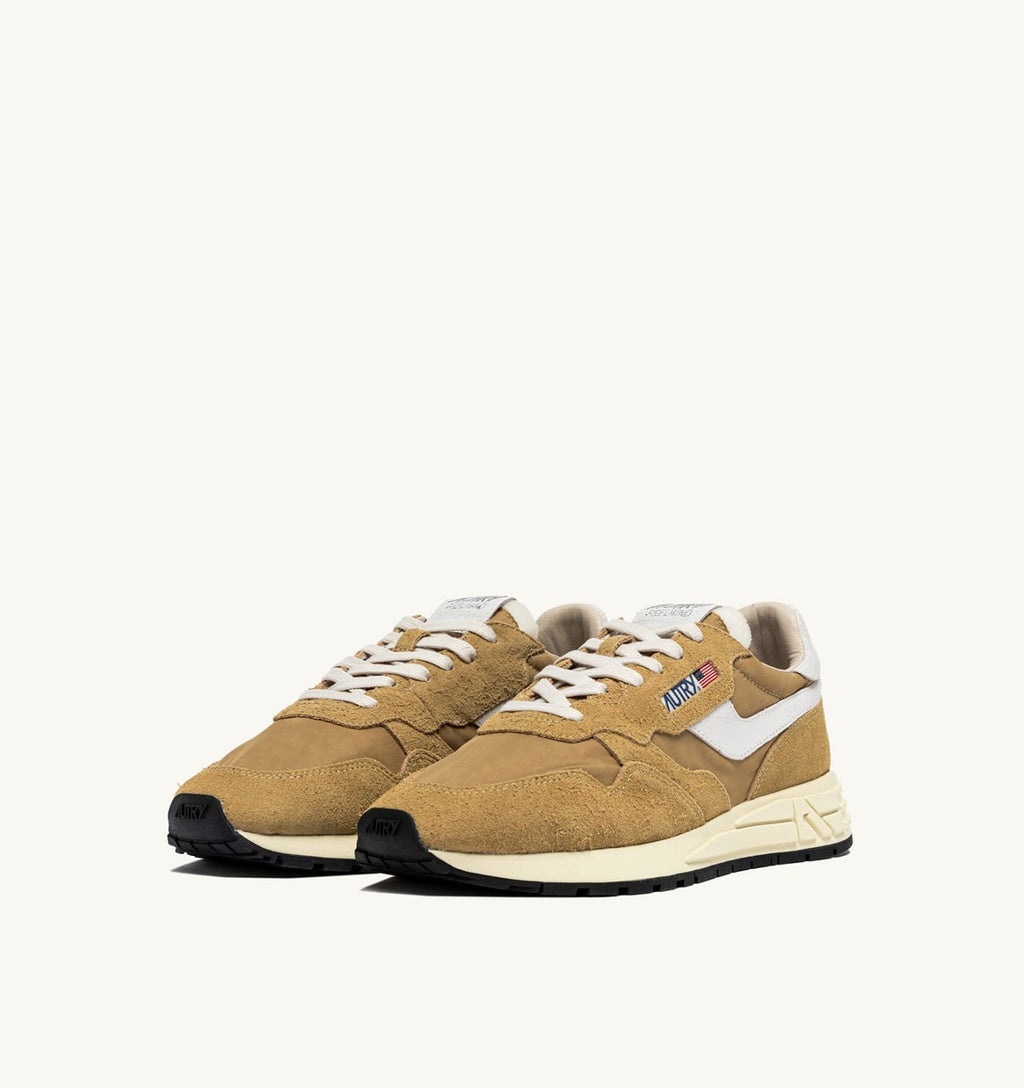 REELWIND LOW IN NYLON E SUEDE MUSTARD E BIANCO
