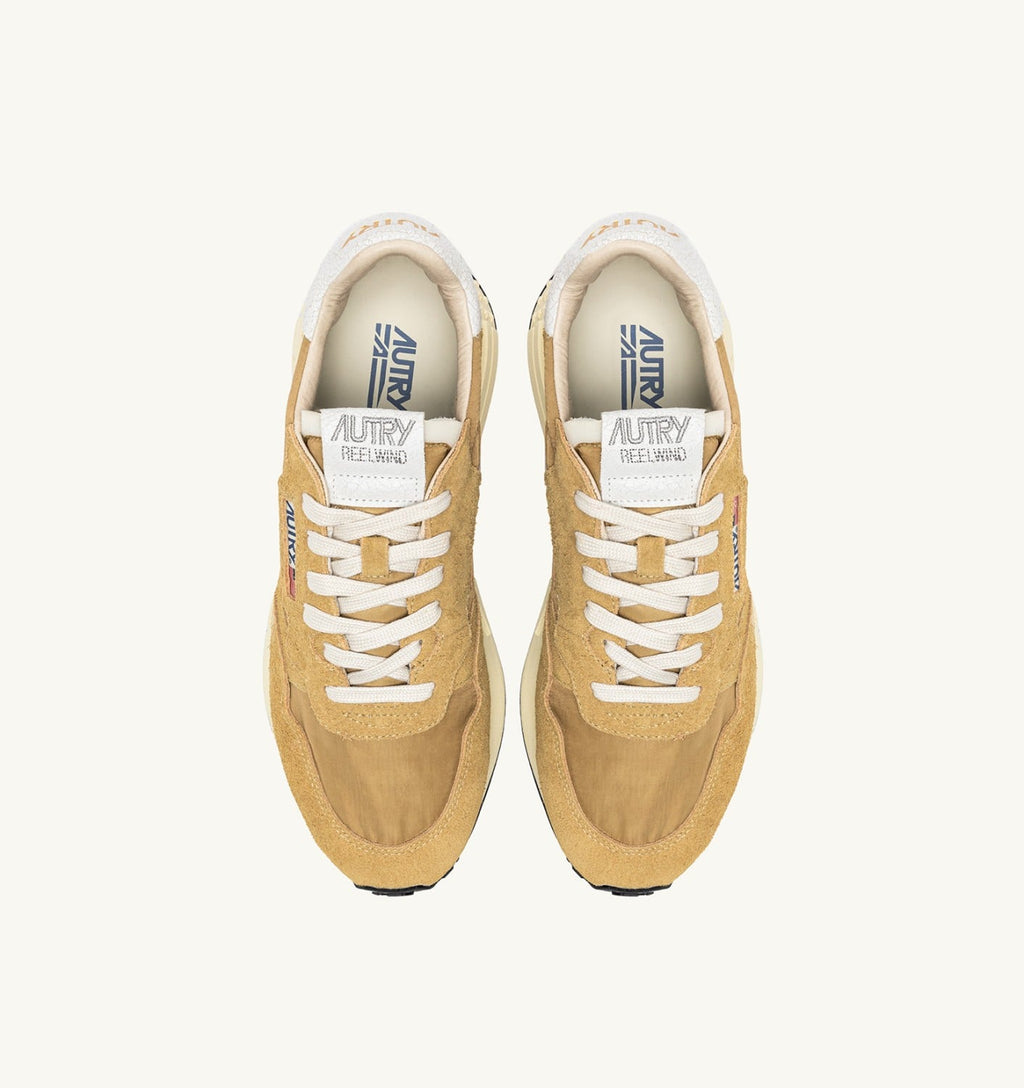 REELWIND LOW IN NYLON E SUEDE MUSTARD E BIANCO