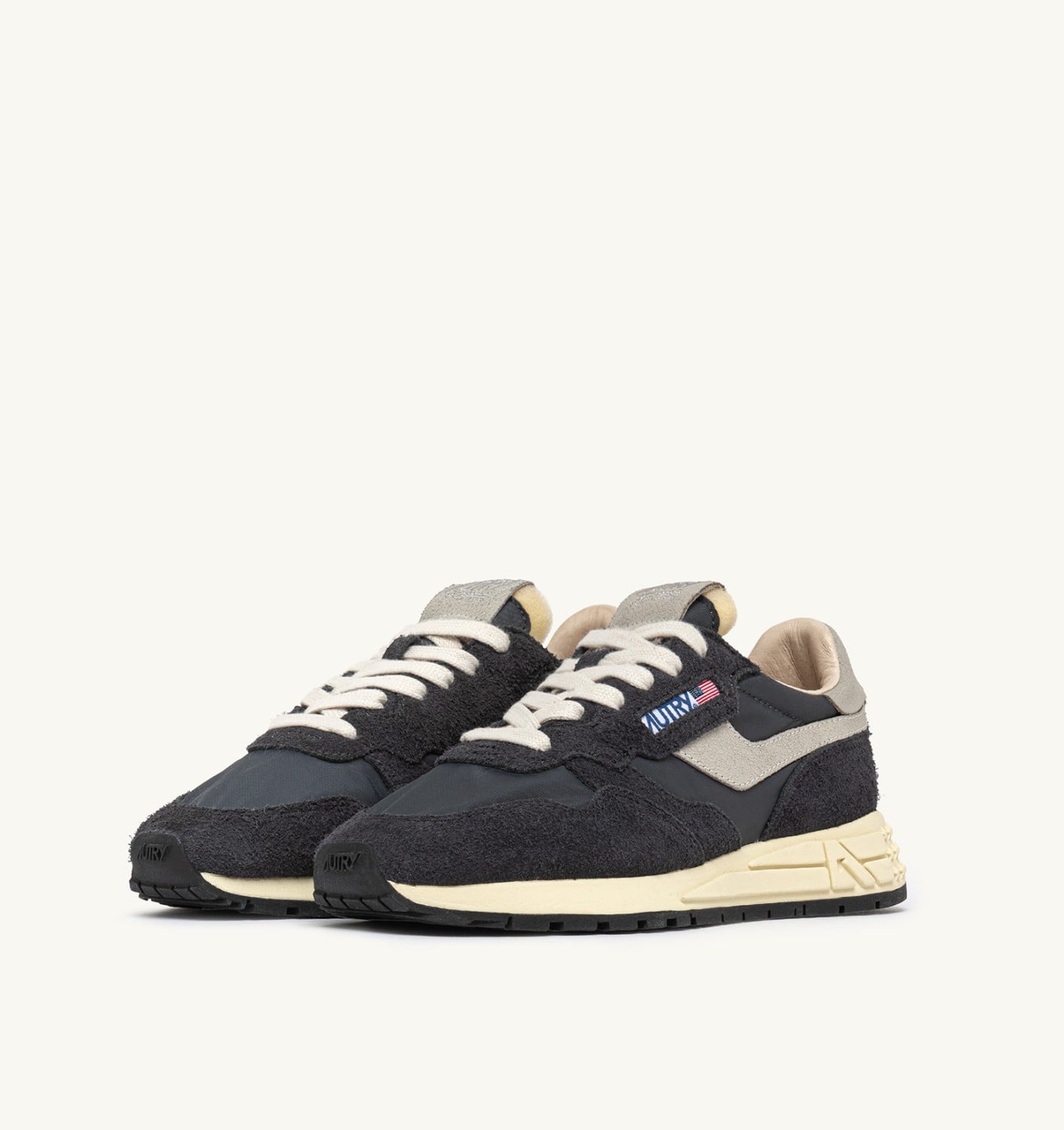 REELWIND LOW IN NYLON E SUEDE NERA