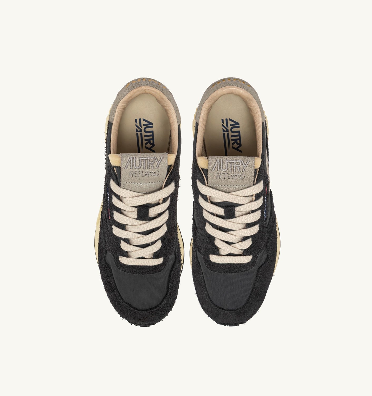 REELWIND LOW IN NYLON E SUEDE NERA