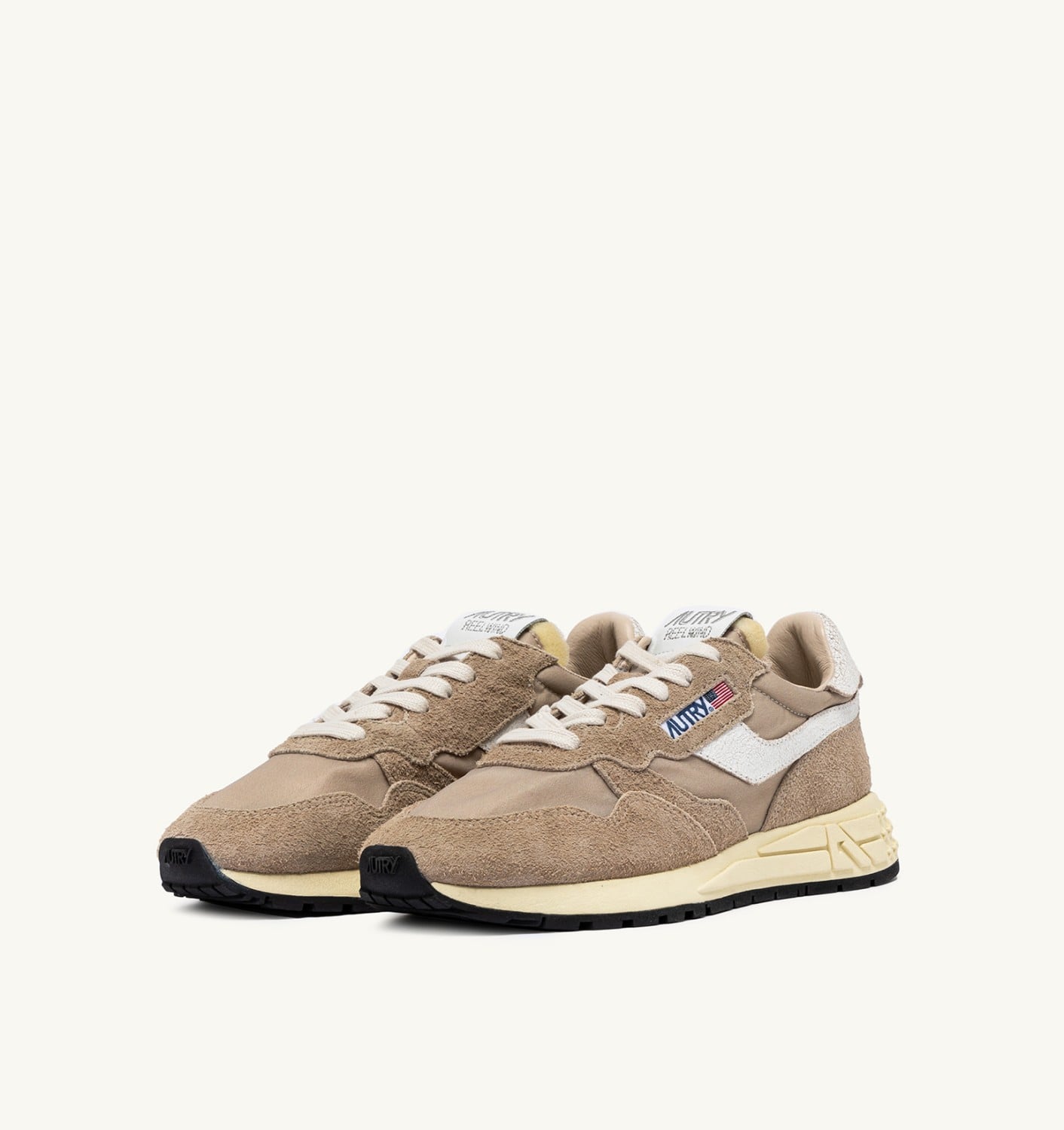 REELWIND LOW IN NYLON E SUEDE PEPPER E BIANCA DONNA