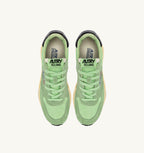 REELWIND LOW IN NYLON E SUEDE PISTACCHIO E NERO DONNA