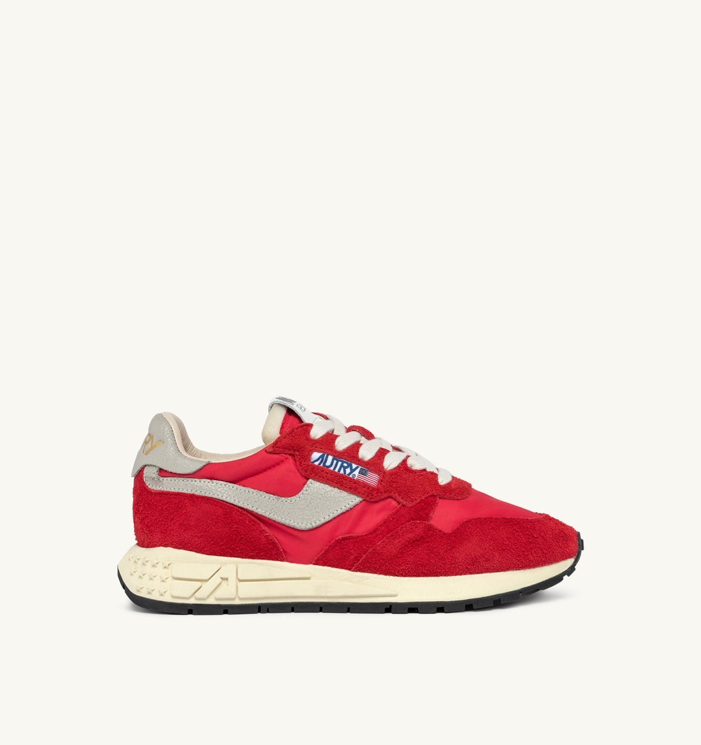 REELWIND LOW IN NYLON E SUEDE ROSSA