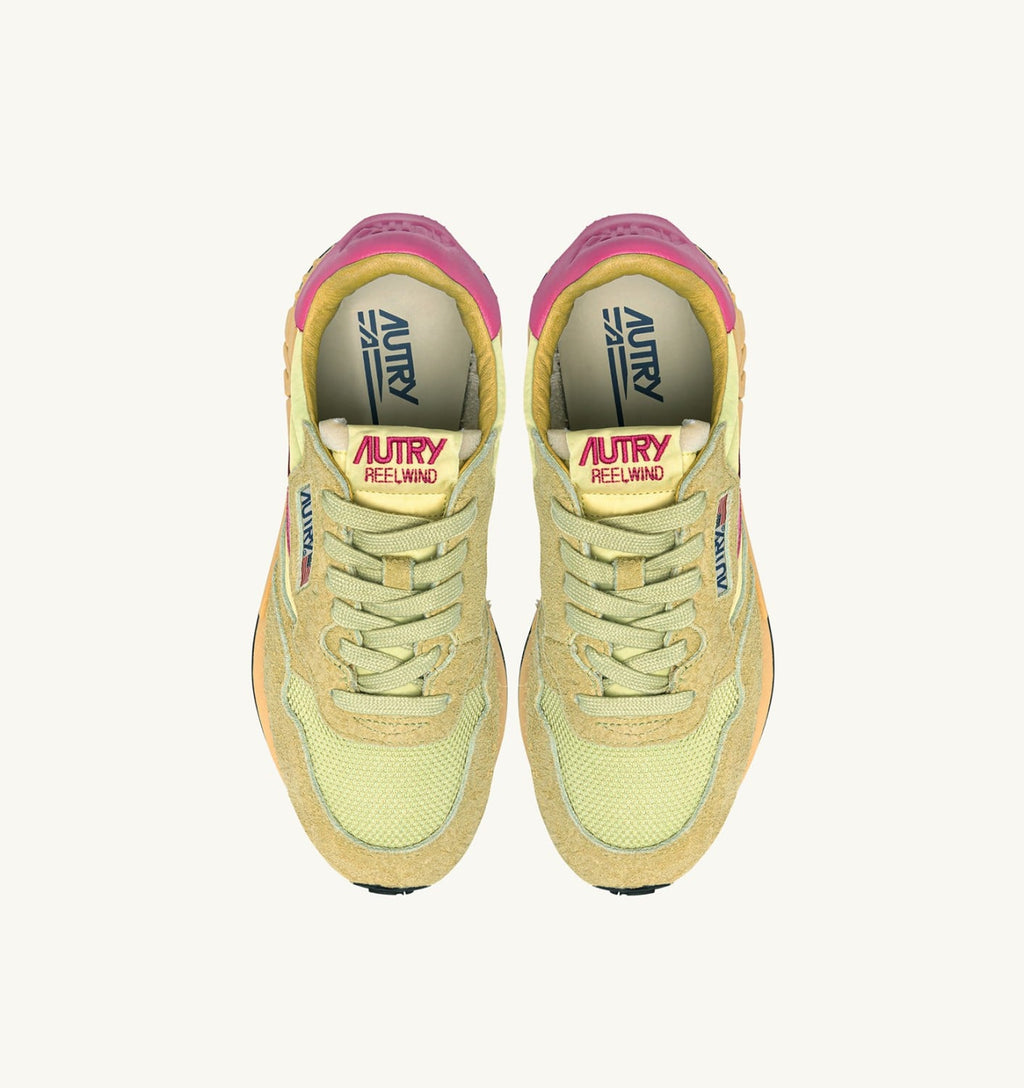 REELWIND LOW IN NYLON E SUEDE STRAW E CHATEAU ROSE