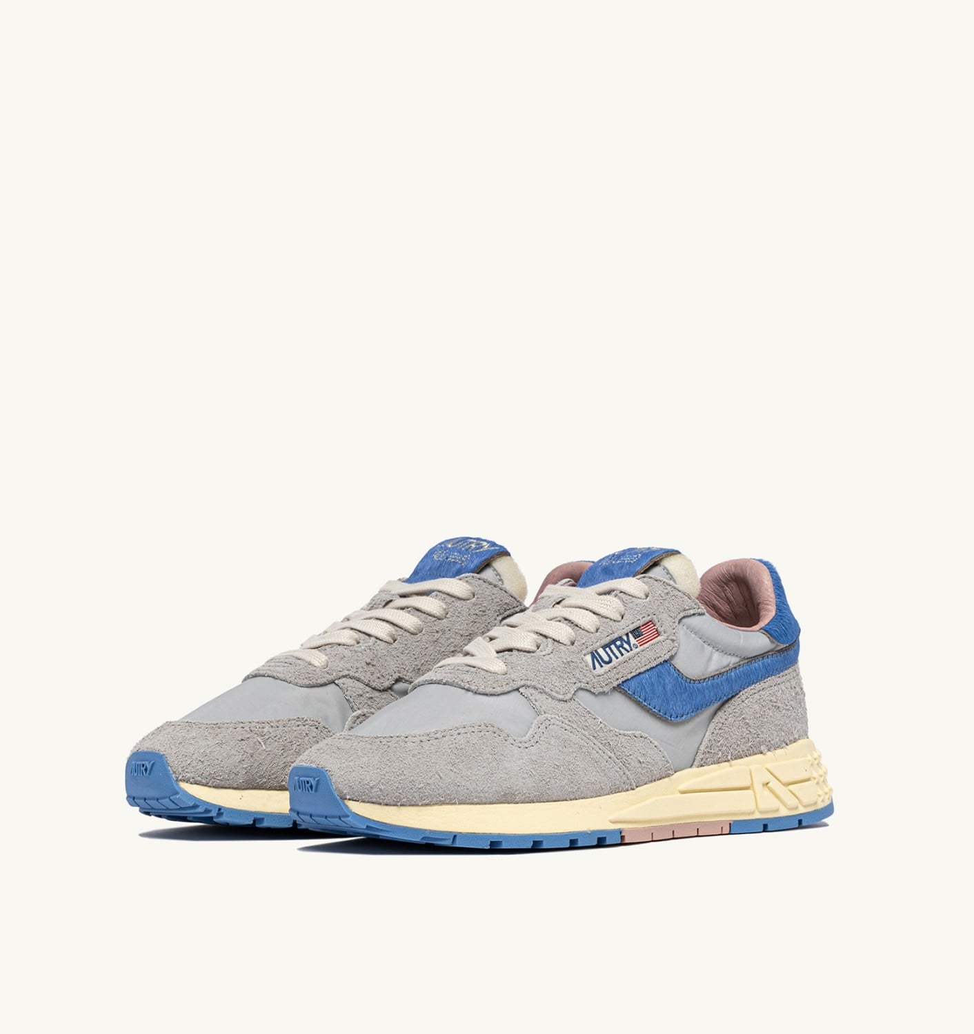 REELWIND LOW IN NYLON E SUEDE VAPOR E DELLA ROBBIA BLUE