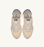 REELWIND LOW IN NYLON SUEDE E PELLE ECRU' E ENSIGN BLUE DONNA