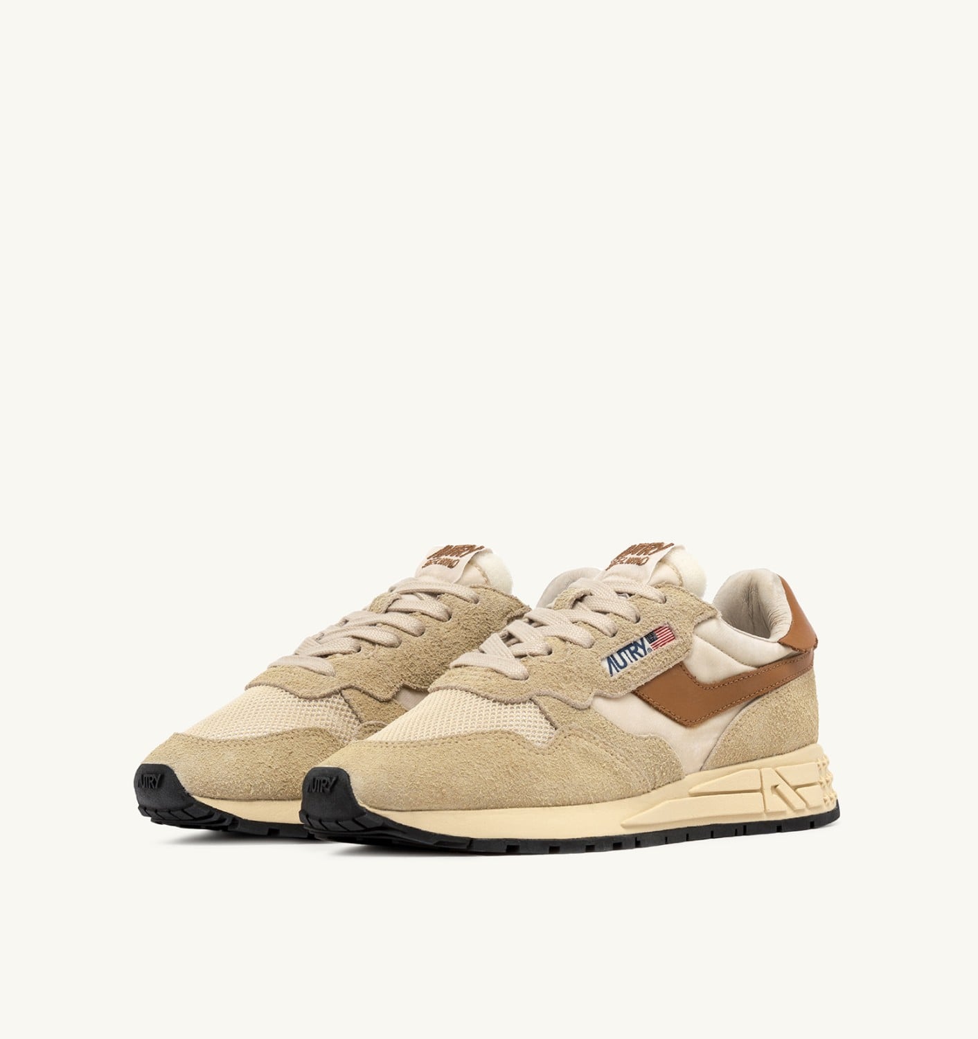 REELWIND LOW IN SUEDE E NYLON ECRU E CATHAY SPICE DONNA